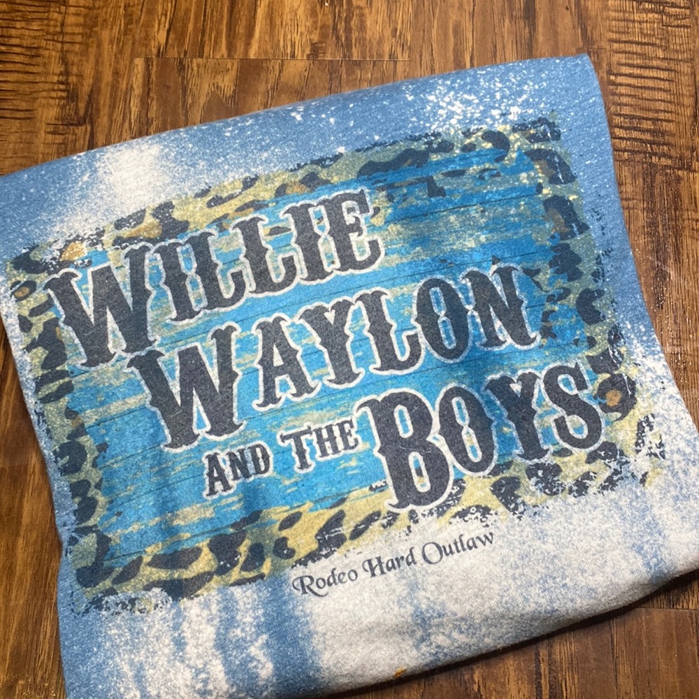 waylon willie and the boys country western tshirt